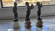 Set 3 putti bronzo onice