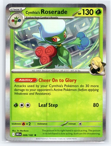 Pokemon holo cynthia - pokemon, nm