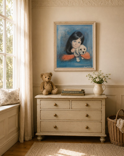 Grande vintage con - , cornice