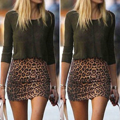 Gonna leopardata sexy donna