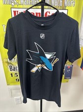 T-shirt San Jose Sharks Erik Karlsson marca fanatica autentica - nera taglia small