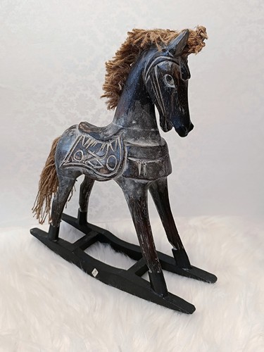 Cavallo dondolo scultura - cavallo, a