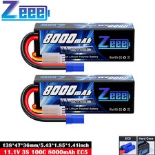 2x Zeee 3S Lipo batteria batteria 11,1V 8000mAh 100C EC5 per RC auto camion aereo