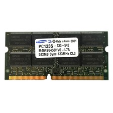Samsung 512 MB SD SO-DIMM PC133S-333 133 MHz CL3 memoria RAM M464S6453HV0-L7A