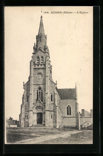 Cpa audes eglise - cpa, audes,