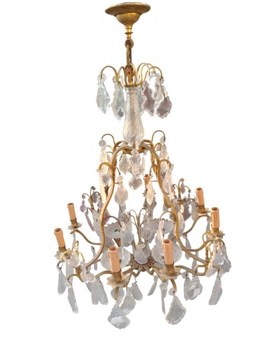Antico lampadario bronzo - lampadario,