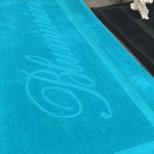 Telo mare in velour tinto in filo con logo Blumarine in jacquard Art. PEVERO var