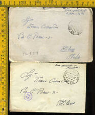 Seconda Guerra Franchigie NO Testo Posta Militare 83 Russia Lotto di Sei pg 881