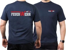 T-shirt navy, FUOCO-W-EHR con