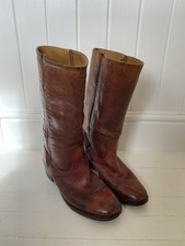 Stivali vintage in pelle rossa