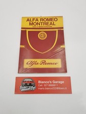 Libretto uso e manutenzione Alfa Romeo Montreal
