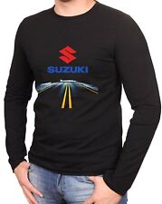 T-shirt nera maniche lunghe logo autostrada Suzuki - 1132 -LA