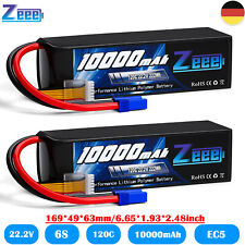 2x Zeee 6S Lipo batteria batteria 22.2V 10000mAh 120C EC5 per RC auto aereo barche