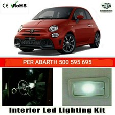 KIT LED INTERNI PER ABARTH 500 595 695 PLAFONIERA ANTERIORE + BAGAGLIAIO CANBUS