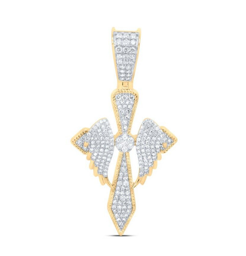 Ciondolo croce angelo - , diamante