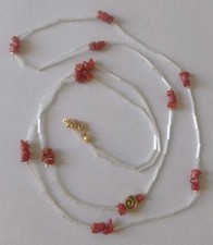 Collana  lunga in corallo e