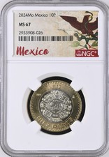 MESSICO 2024Mo 10 PESOS NGC