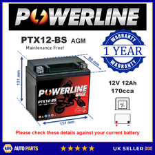 Batteria Moto PTX12-BS