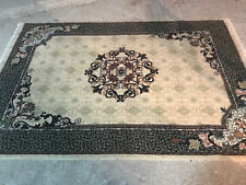 TAPPETO ARREDO SALOTTO/CAMERA DA LETTO CLASSICO ORIENTALE PANNA E VERDE