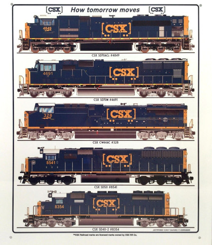 Insegna treno csx ferrovia - csx,