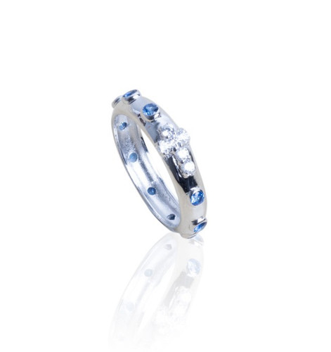 Anello rosario con zirconi - anello,