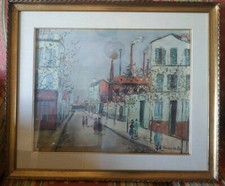 Riproduzione Maurice Utrillo, printemps à Montmartre.