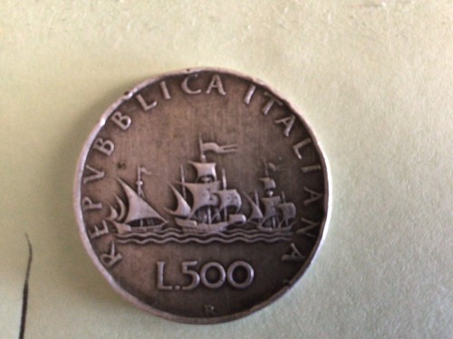 Moneta 500 lire antica 1960 - -,