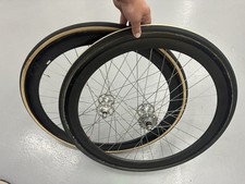 Campagnolo C Record Sheriff Pista Ruote Tubolari Cerchi Carbonio Ingranaggio Fisso