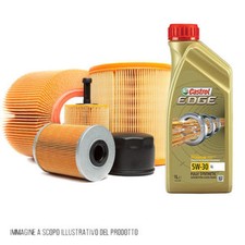 KIT TAGLIANDO 5 LT OLIO CASTROL 5W30 +4 FILTRI Peugeot 308 "1.6 HDI" 110cv