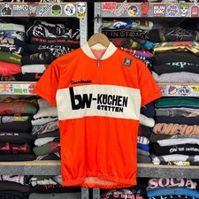 MAGLIA CICLISMO VINTAGE SANTINI TEAMLEADER BW-KUCHEN STETTEN MADE IN ITALY TAGLIA 3 ~M