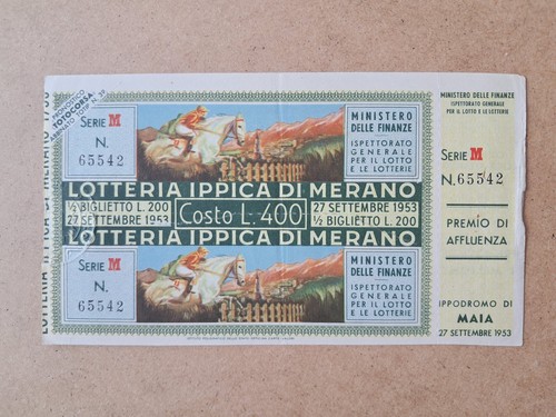 Biglietto lotteria merano - biglietto,