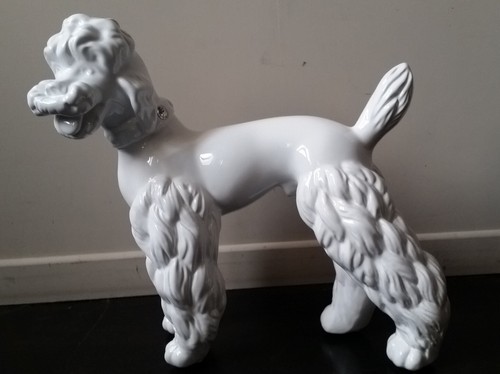 Grande ceramique chien - grande, caniche