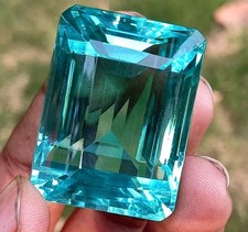 Topazio taglio smeraldo blu