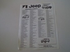advertising Pubblicità 1985 JEEP CJ7 LAREDO/RENEGADE/CHEROKEE CHIEF/LAREDO