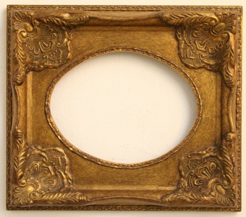 Cornice ovale legno foglia - cornice,