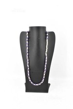 Collana In Pietra Di Ametista E Perla Finta
