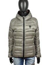 Blauer USA Piumino donna Giubbotto Grigio con Cappuccio Taglia L