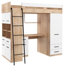 Letto alto impostato soppalco - letto,