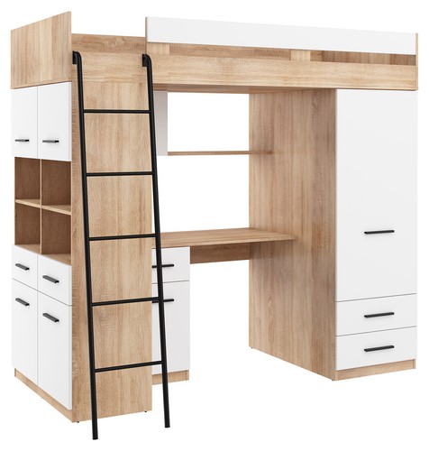 Letto alto impostato soppalco - impostato,