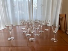  ELEGANTE SERVIZIO 12 CALICI CRISTALLO IN STILE ART DECO MADE IN ITALY USATO