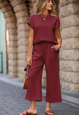 Completo Donna Rosso Vino Con