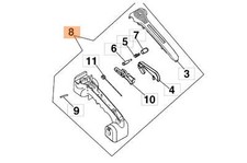 Impugnatura ricambio per motosega Oleomac 946