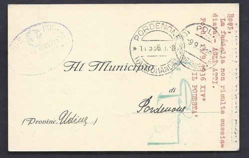 Storia postale 1936 cartolina - postale,