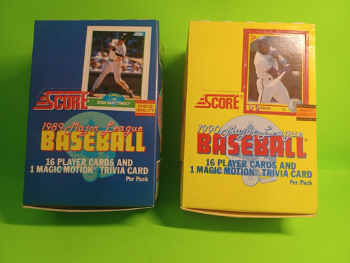 Score baseball wax box - score,