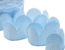 H1350_B593_25 Nastro Portaconfetti (90 Pezzi Da 5 Petali), Taffettà, Bamby Azzur