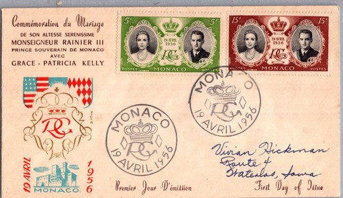 Monaco 1956 illustrated - 1956, fdc