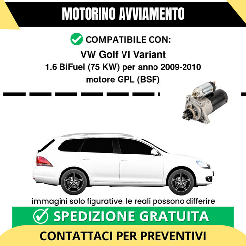 Motorino avviamento golf vi - avviamento,