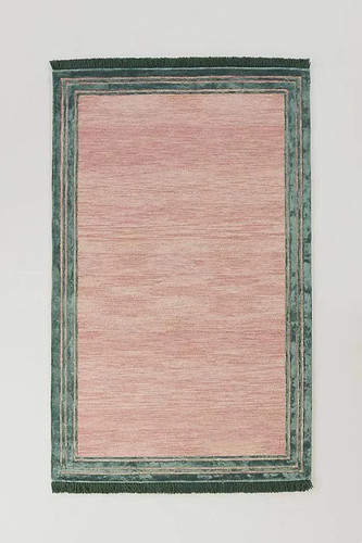 Nuovo tappeto con bordo - rosa, e
