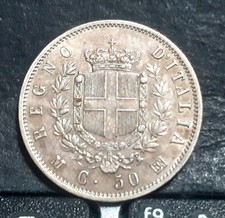V.EMANUELE II  50 CENT  1863