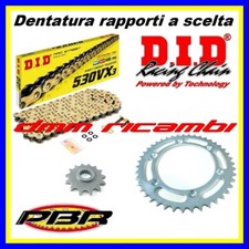Kit Trasmissione YAMAHA YZF-R1 1000 2002 2003 catena corona pignone DID VX3 PBR